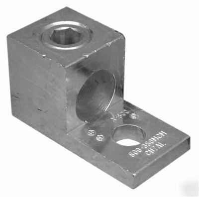 Aluminum mechanical lug, 1 conductor 1 hole, 1/0