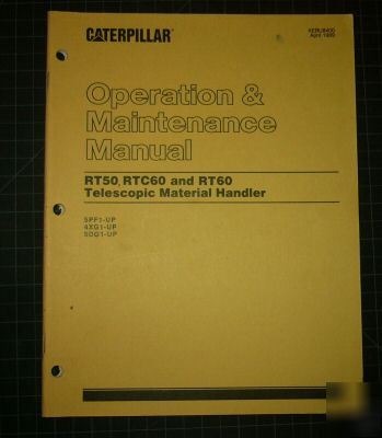 Caterpillar RT50 RTC60 RT60 operation guide shop manual