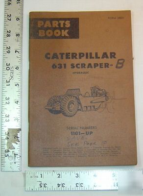 Caterpillar parts book - 631 scraper hydraulic 