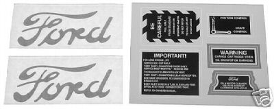 Ford 8N tractor without proofmeter complete decal set