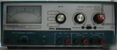 Heathkit ip-2718 variable tri-voltage dc power supply