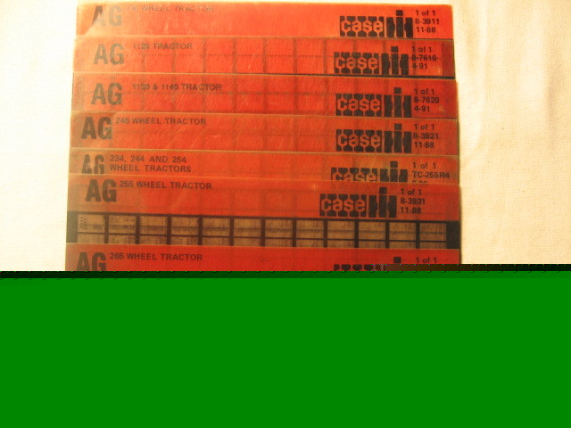Lot of case tractor microfiche manuals