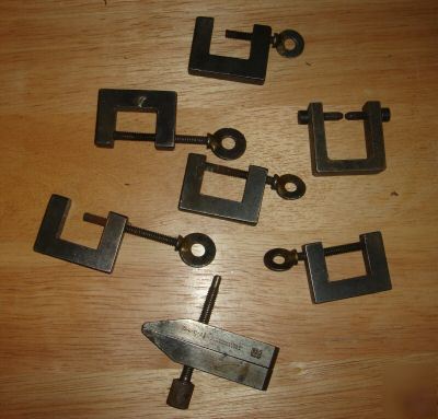 Lot of machinest handmade c clamps brown & sharpe mfg.