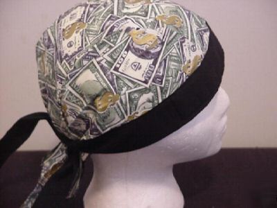 Money skull cap /do rag 