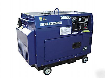 New -wen silent diesel 5300W--generator w/ wheels