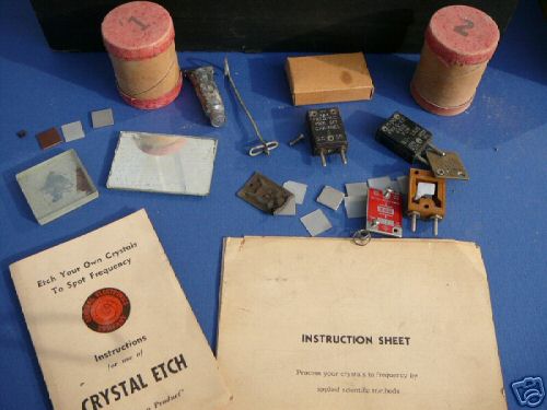 Rare vintage ham radio: a crystal processing kit 