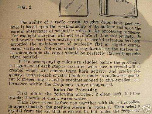 Rare vintage ham radio: a crystal processing kit 