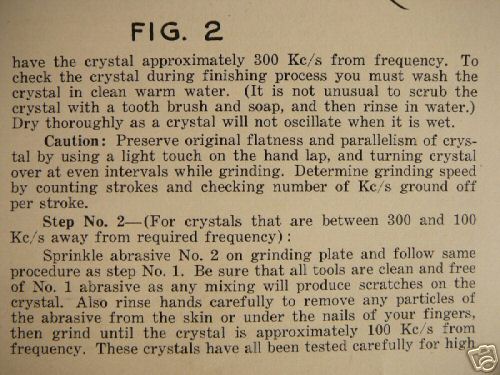 Rare vintage ham radio: a crystal processing kit 