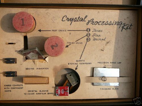 Rare vintage ham radio: a crystal processing kit 