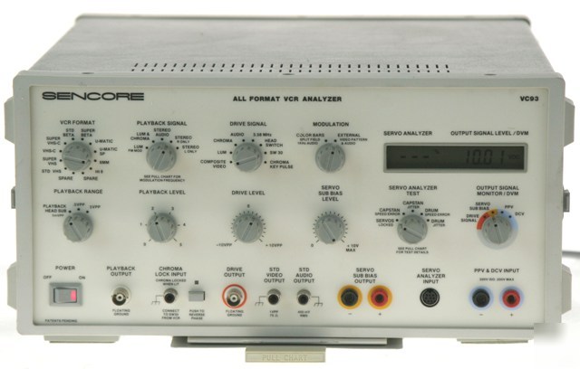 Sencore all format vcr analyzer