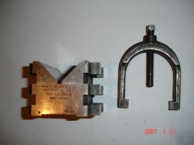 Brown & sharpe machinist vee block with clamp