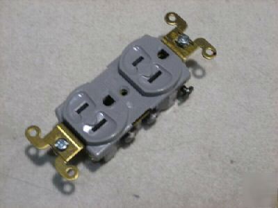  10 ge 15A 125V gray duplex receptacles 