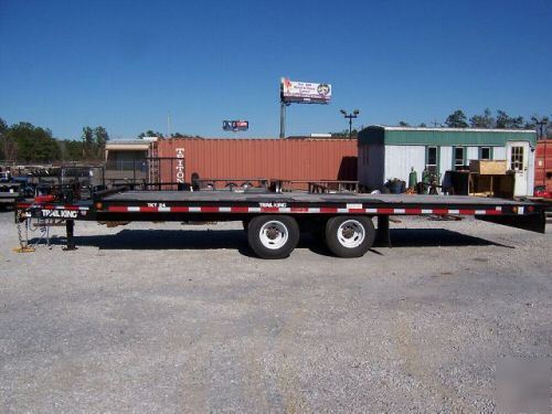 24' used 06 open tilt bed trailer 32K pintle heavy duty