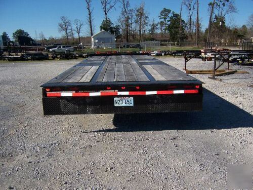 24' used 06 open tilt bed trailer 32K pintle heavy duty