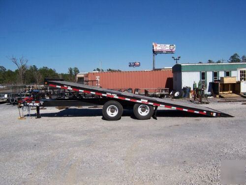 24' used 06 open tilt bed trailer 32K pintle heavy duty