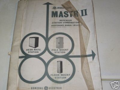 Ge mobile radio mastr 2 repeater uhf manual rare