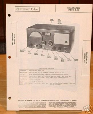 Hallicrafters s-52 original service manual