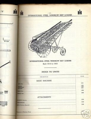 Ih international hay machines parts manual 1955