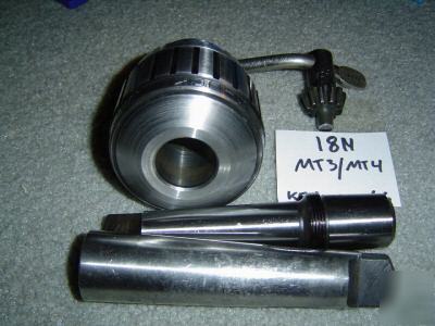 Jacobs 18N super drill chuck MT3 MT4 nice cond. 