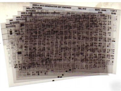 Caterpillar 1673 diesel truck service manual microfiche