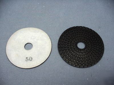 4â€ wet polishing disc â€“ velcro backed - #50