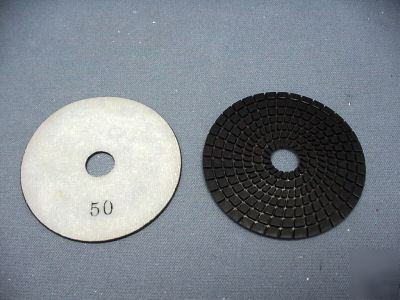 4â€ wet polishing disc â€“ velcro backed - #50