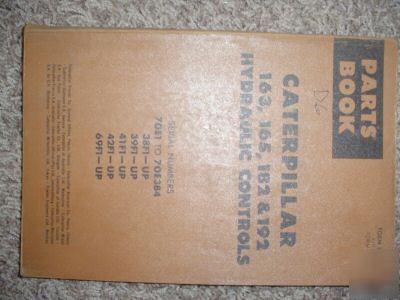 Caterpillar hydraulic controls parts manual