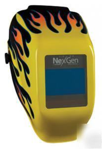 Jackson yellow flame nexgen welding helmet auto dark