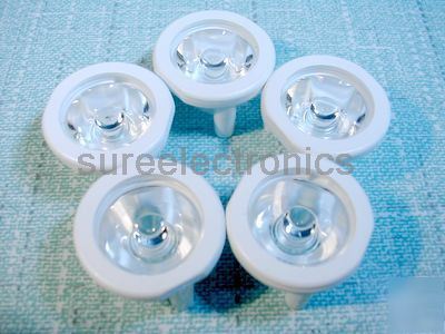 New brand 15 degree lens for lux leds (white),5PCS