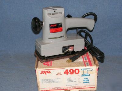 New skil vintage model 490 115 dual action sander -nos 