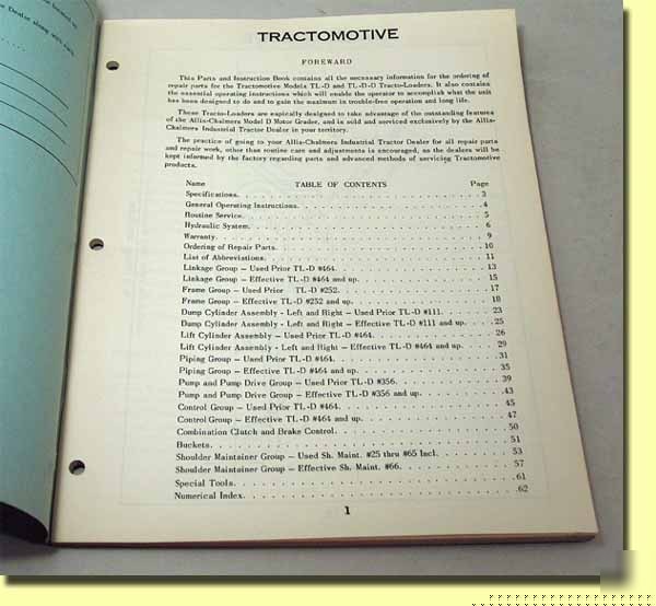 1955 allis chalmers tractomotive tracto loader manual