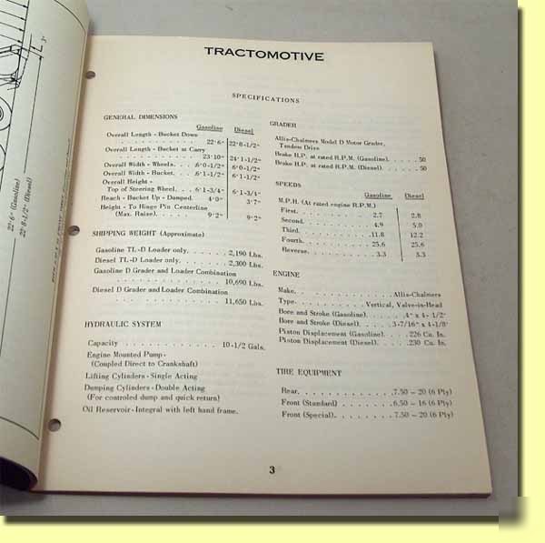 1955 allis chalmers tractomotive tracto loader manual