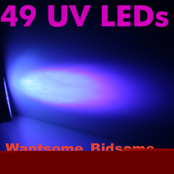 49 uv led 2 mode flashlight 390 395 nm blacklight torch