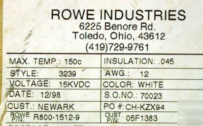 5 ft hv awm silicone wire 12 awg 15 kv dc for telsa col