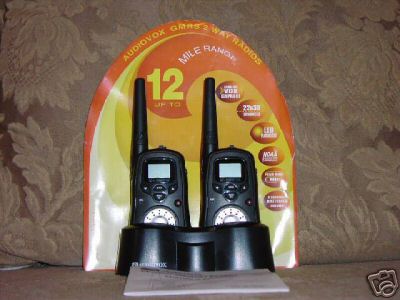 Audiovox GMRS1202 two-way radio twin pack 12 mile range