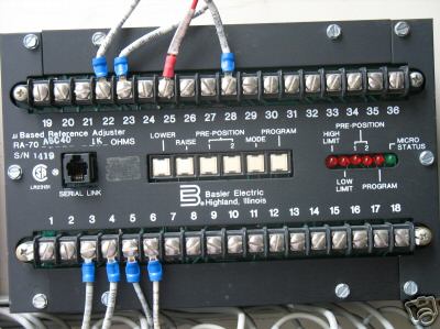 Basler electric static exciter/regulator system