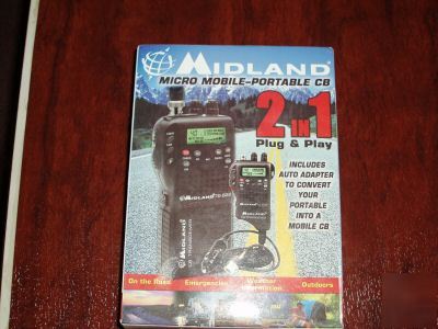 New midland micro mobile-portable cb & car adpt. in box