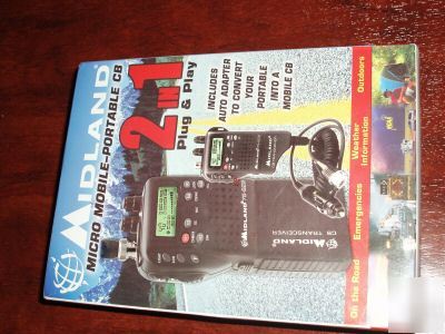 New midland micro mobile-portable cb & car adpt. in box