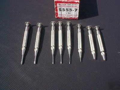  starrett jewelers screw drivers & pin vise, 8PC, used