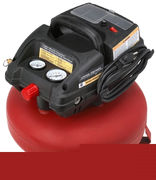 3 gallon, 100 psi oilless air compressor 92856