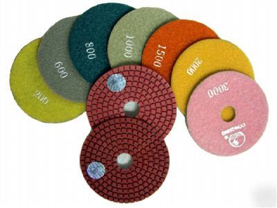 A lot of 13PCS wet diamond polishing pad wheel disc