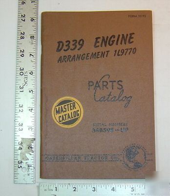 Caterpillar parts book - D339 engone arrangement 1L9770