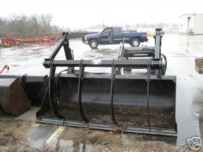 New case ih loader bucket with grapple forks