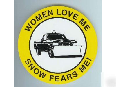 Snow plow plowing decal - funny snowplow