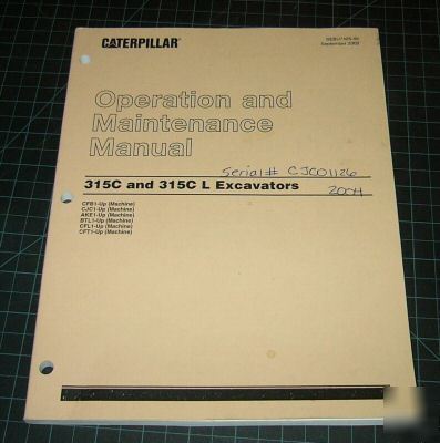 Cat caterpillar 315C l operation maintenance manual 315