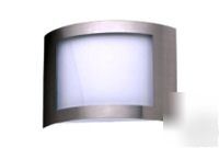 Fluorescent wall sconce light fixture satin nickel