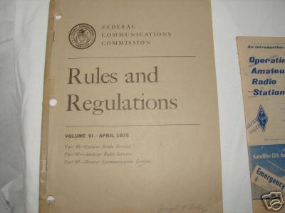 Ham radio operating books regulations instruction 