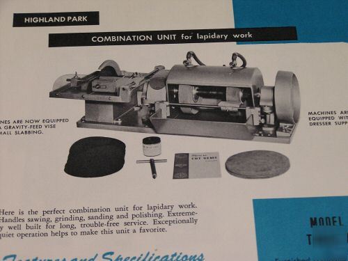 Lapidary equipment highland park model b-10