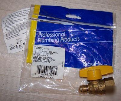 New qty 5, gas ball valve str 1/2