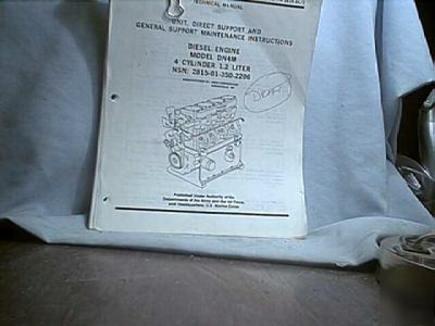 Onan/cummins military model DN4M diesel gen eng manual